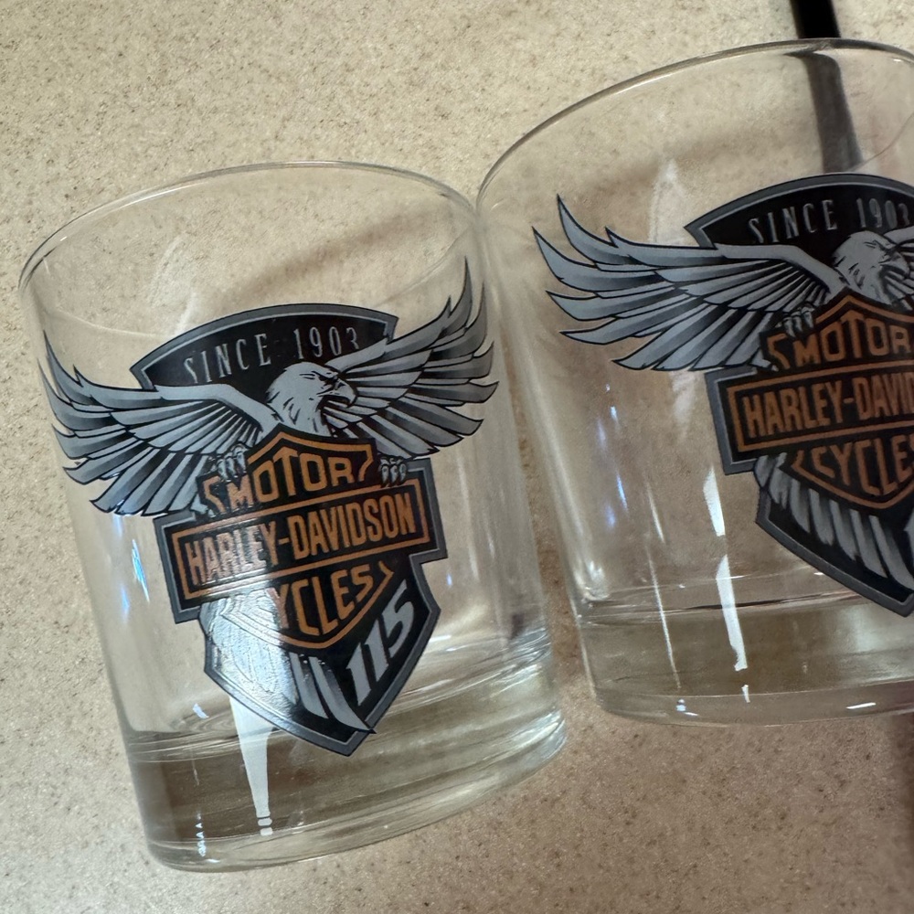 Harley Davidson whiskey glasses